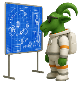 Strategy Goat with Whiteboard
